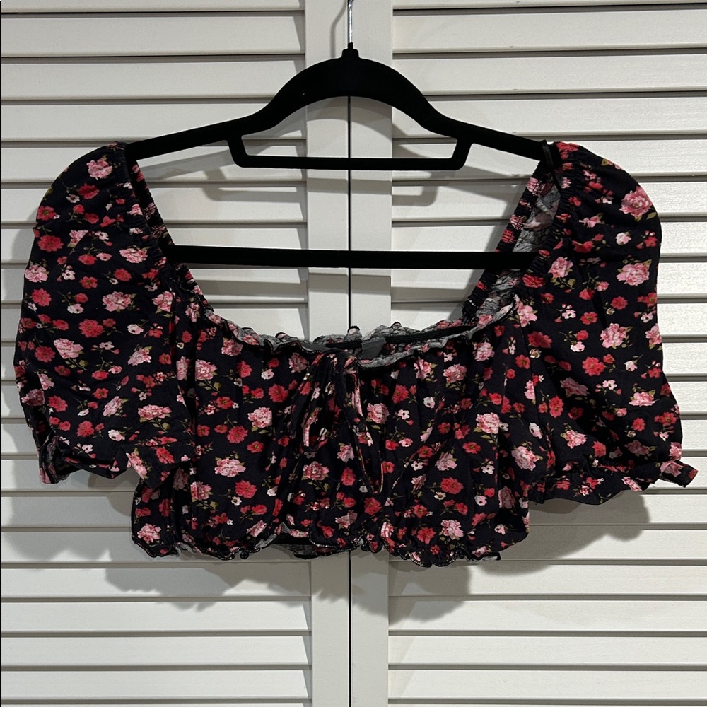 Primark Black Floral Blouse